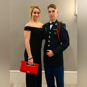 Solid black pant suit romper